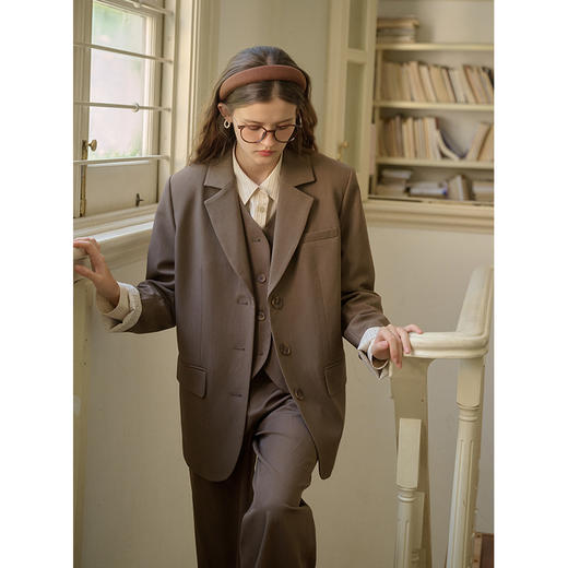 （小眠专属）SimpleRetro都市诺丁山 轻职场休闲西装套装女秋法式复古通勤西服 商品图0