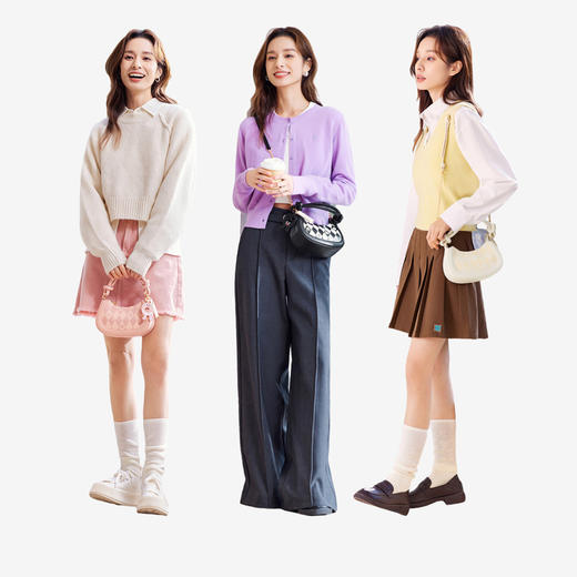 森马包包斜挎包女新款手提包时尚设计感单肩包俏皮可爱豌豆包 商品图2