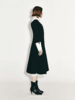 【巴黎圣母院】复古翻领撞色拼接收腰外套连衣裙 商品缩略图3