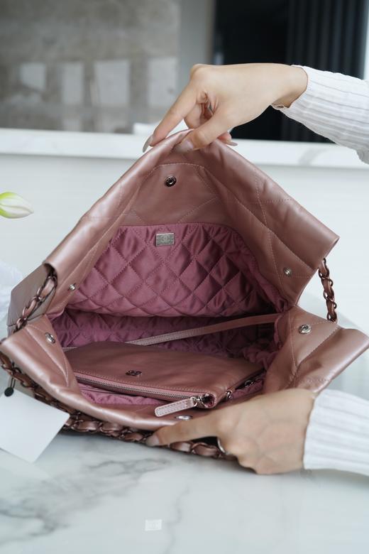 香奶奶   高级手工坊   手袋  正品尾皮 小号 玫瑰金 垃圾袋 商品图7