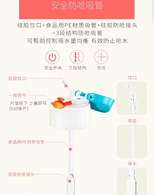 膳魔师儿童吸管保温杯 山姆狮成长套装 不锈钢吸管杯360ml 不锈钢辅食罐300ml 商品图4