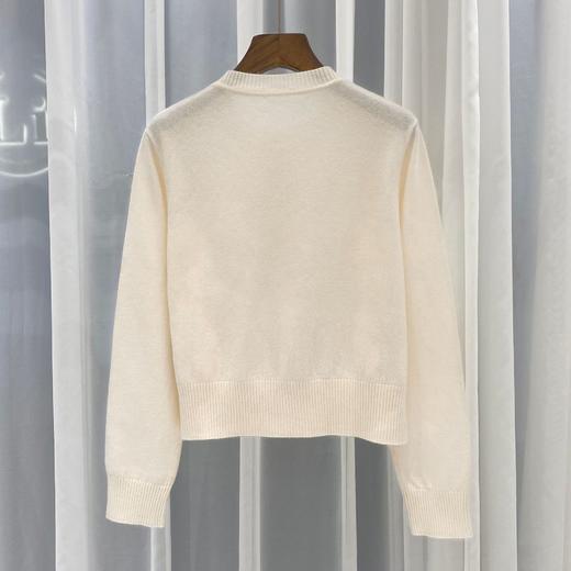 丁摩 山羊绒羊毛高品 软糯重工刺绣小香风花卉针织开衫810051 商品图1