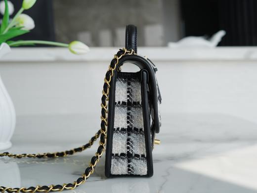 香奶奶 k 斜纹软呢 小号 黑白邮差豆腐包 商品图3