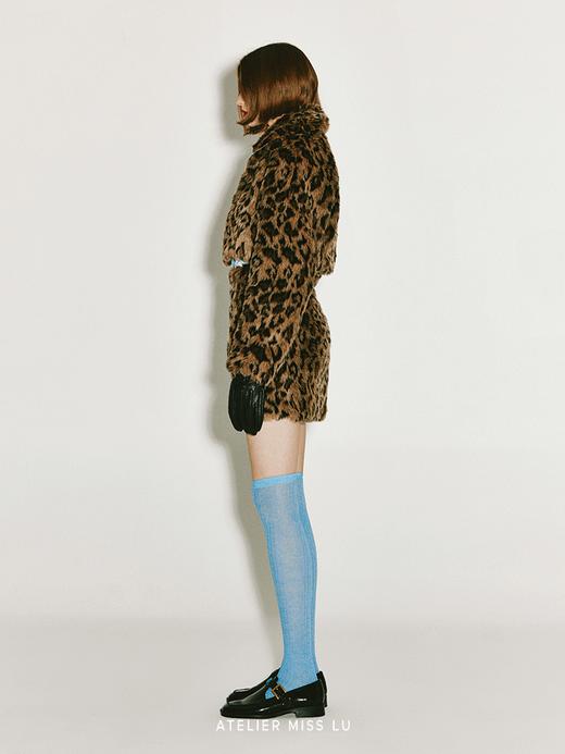 【丛林呐喊】仿皮草豹纹造型短裙 商品图1
