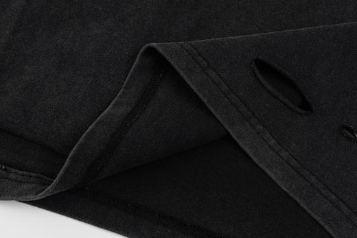 CH克家梵文字母破洞水洗短袖T恤！ 商品图4