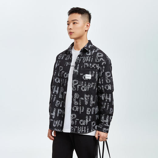 【新品上新】HX 春秋季衬衫式茄克衫外套S105433076101 商品图2