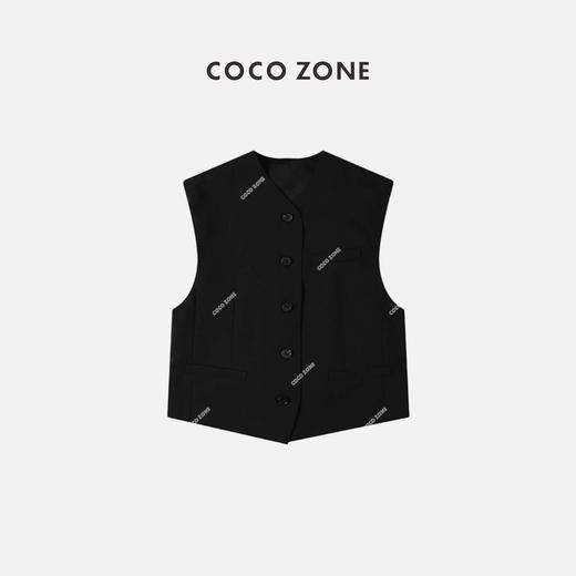 COCO ZONE 简约时尚设计感V领马甲 23C18021 商品图1