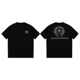 CH克家马蹄十字架铁微logo泡珠T恤！