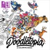 【中商原版】涂鸦乌托邦 着色书 英文原版 Doodletopia A Coloring Book Vexx 益智创意涂色书 商品缩略图0