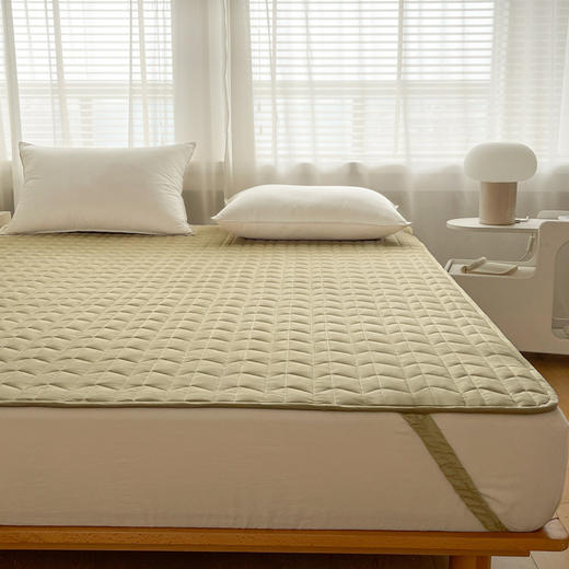 【40支绗缝夹棉床垫】夹棉床垫纯棉防滑床垫     A-5341   良品 商品图5