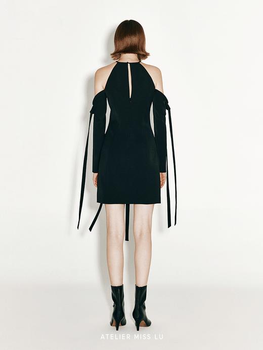 【迷情摇曳】多飘带设计修身落肩连衣裙 商品图2