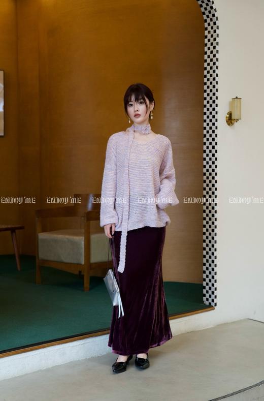 【门店同款】ENJOY秋季时光回廊慵懒玫瑰飘带毛衣 159203774 商品图9