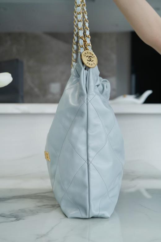 香奶奶 23C 22手袋 正品尾皮 雾霾蓝 中号 垃圾袋 商品图3