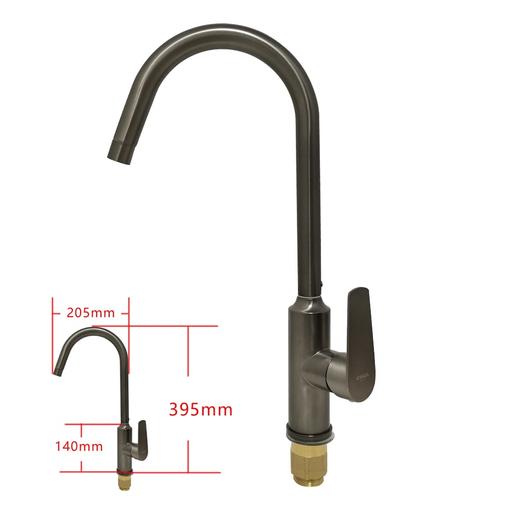 龙头/KF1-12/厨房混合/不锈钢/枪灰 商品图0