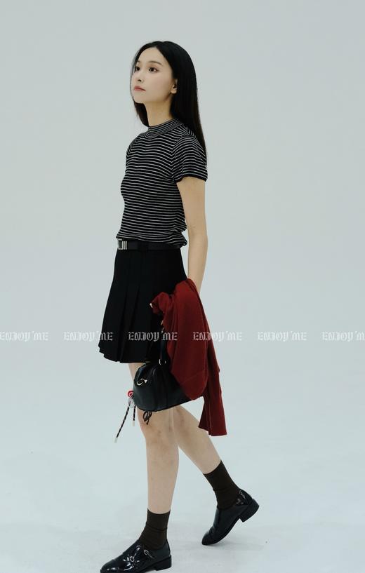 【门店同款】ENJOY秋季less is moreA字百褶短半裙 159201681 商品图1