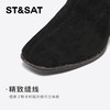 星期六精致钻条延边方头粗跟瘦瘦靴SSC4116349 商品缩略图13