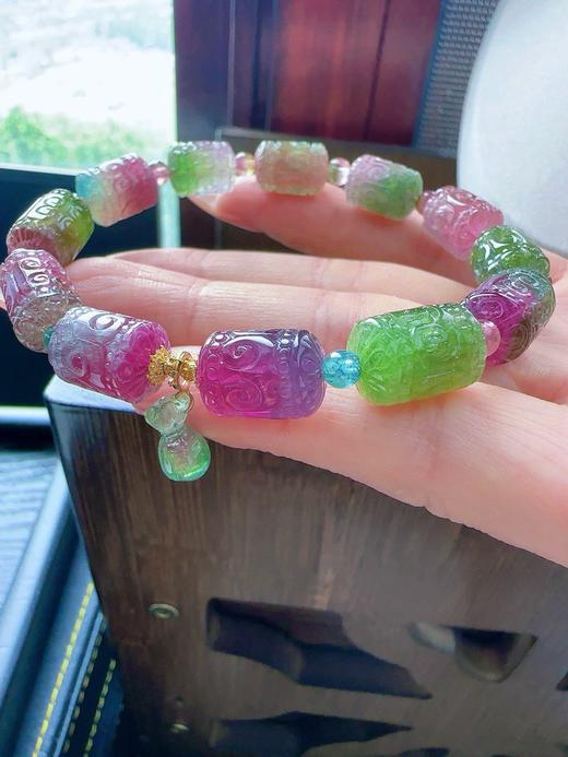 27g 雕刻碧玺手链 商品图3