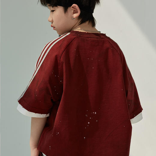 【儿童洋气针织两件套】男童短袖套装2024夏季新款短裤脏脏潮 商品图3