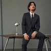 【婚礼季/毛料套西】柒牌西装套装男2025秋冬新款商务绅士黑色平驳领西服	127C71160 商品缩略图3