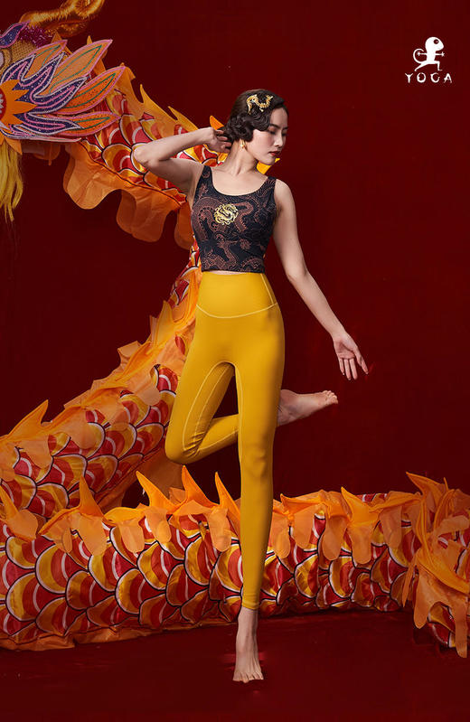 【现货秒发】壁虎瑜伽【云感裤-姜黄】超高弹纯色瑜伽裤 商品图4