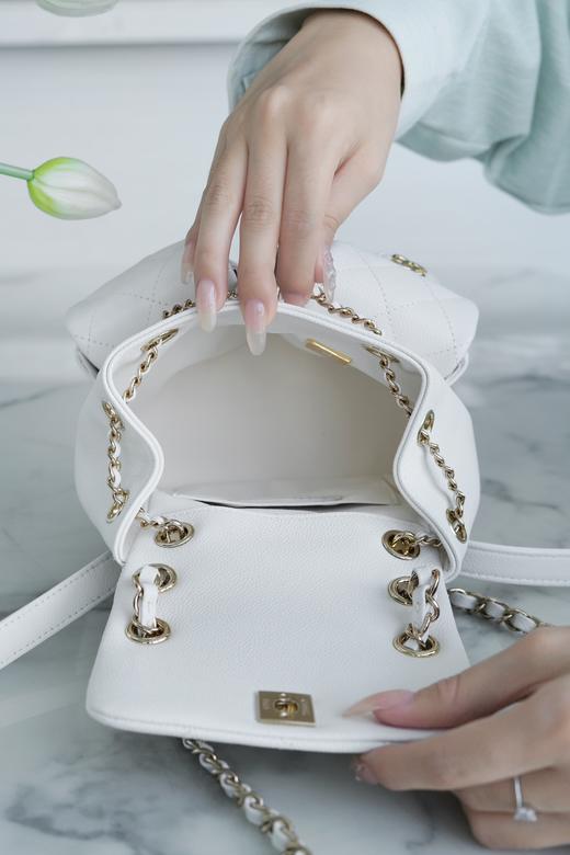 香奶奶 23P新款 Duma双肩包 牛皮 Mini白 商品图5