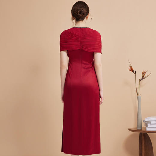 EITIE爱特爱秋季新款洋气气质高腰显瘦礼服连衣裙7577212 商品图6