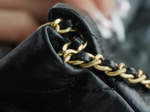 香奶奶Chanel 23S 22Mini 珍珠链条bag垃圾袋 黑色 正品皮 商品图3