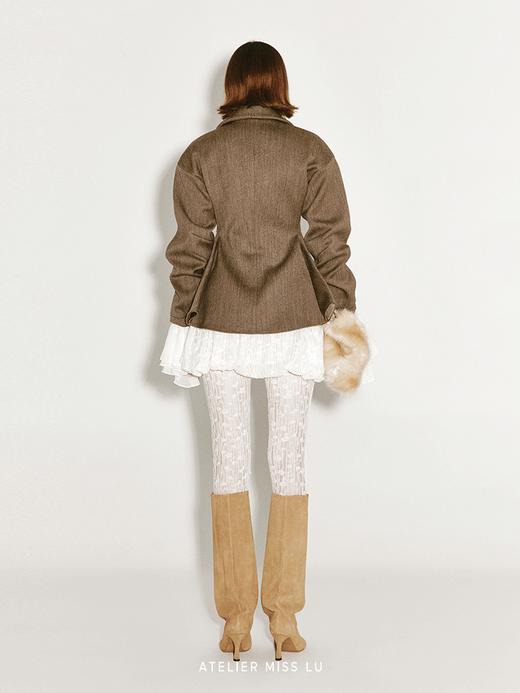 【棉花云】绵羊毛肌理微透花苞短裤 商品图2