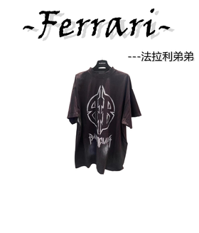 -balenciag  24ss春夏新款杨超越同款巴黎风格做旧bb印花宽松T恤 具体码数请联系客服哦