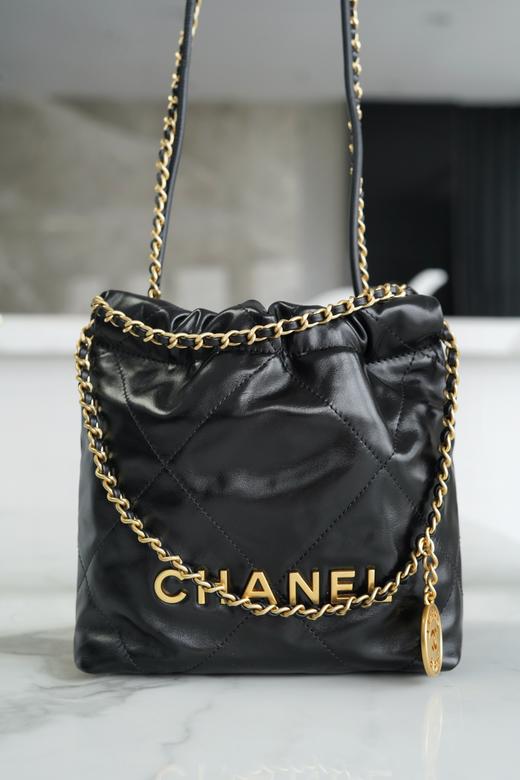香奶奶Chanel 23S 22Mini bag 黑金 垃圾袋 商品图1