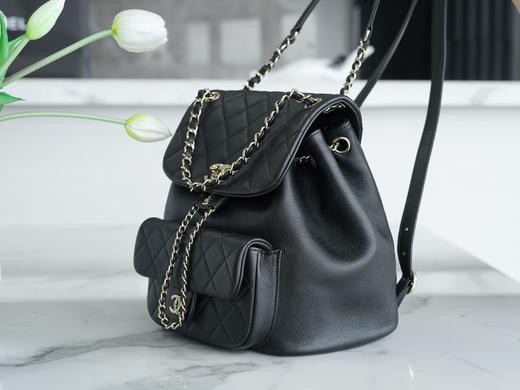 香奶奶 新款 双肩包黑色大号 商品图2