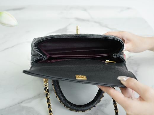 香奶奶 23P   黑色金扣 小号 正品皮 商品图5