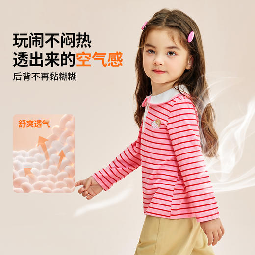 【90-140】【精典泰迪】女童春秋长袖T恤条纹POLO衫 商品图1