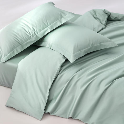 【50支长绒棉贡缎套件】纯色全棉50支长绒棉贡缎套件纯色四件套床 商品图1