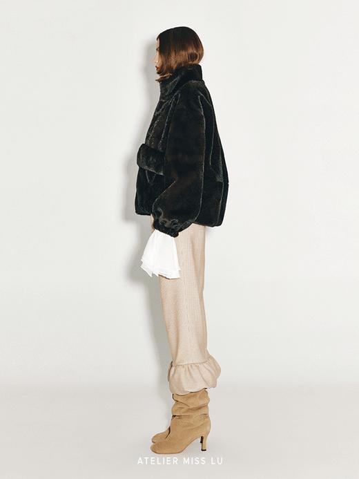 【绒绒雪猫】花苞下摆直筒羊毛灯芯绒长裤 商品图1