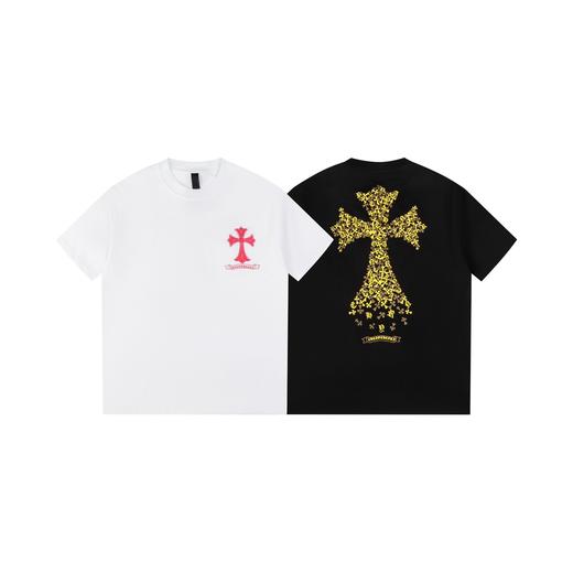 CH克家十字架印花烫钻水洗圆领短袖！ 商品图0