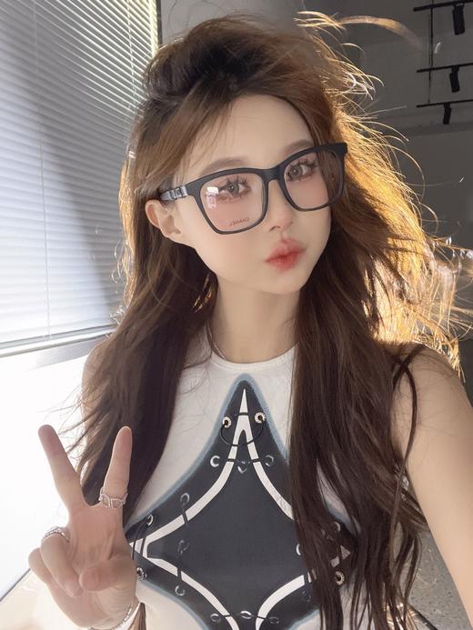 香家  近视眼镜 网红款 型号CH3438小红书推荐大框平镜尺寸：53口23-150 造型神器  上脸效果无敌 小脸小姐姐选它没错 商品图8