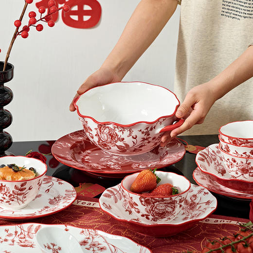 中式美学陶瓷餐具（落日玫瑰） 商品图3