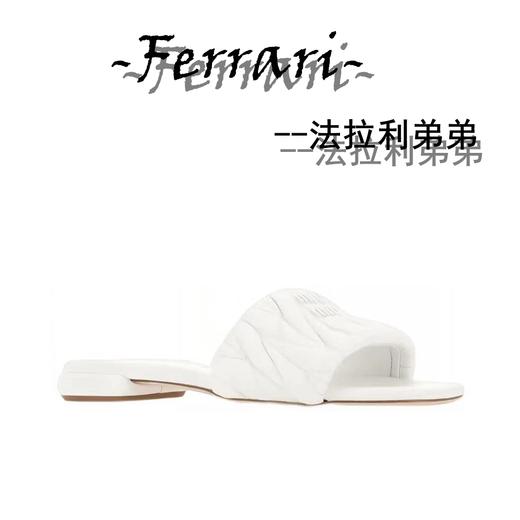 缪家 皮革百搭舒适 一字拖鞋 1cm女款 商品图0