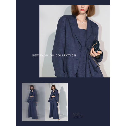 COCOBELLA轻商务静奢风气质三件套西装阔腿裤吊带套装FT3006 商品图4