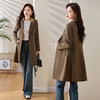 雀说 秋季新款女装韩版修身单排扣大衣中长款风衣外套女4ZF-LX528 商品缩略图5