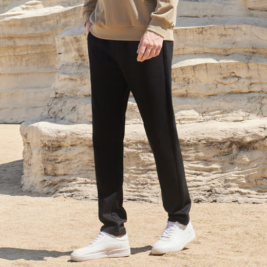 半身缘男裤 秋季新型印花工艺面料松紧腰休闲裤243301U10303428 商品图2