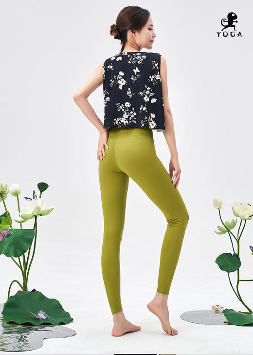 【现货秒发】壁虎瑜伽【云感裤-草绿色】超高弹纯色瑜伽裤 商品图5