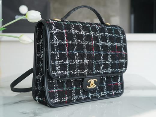 香奶奶 k 高级手工坊 黑毛呢双肩包 商品图2