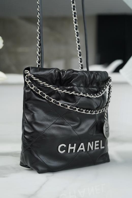 香奶奶Chanel 23S 22Mini bag 黑银 垃圾袋 商品图5