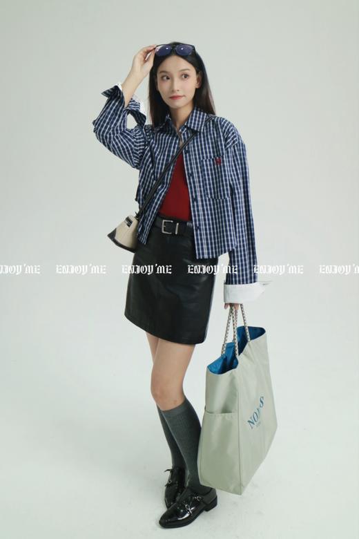 【门店同款】ENJOY秋季less is moreA版腰带皮半裙 159254740 商品图4