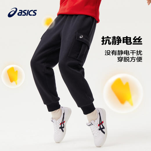 Asics/亚瑟士童装冬季工装裤加绒加厚防风保暖长裤2024年冬季新品 商品图3