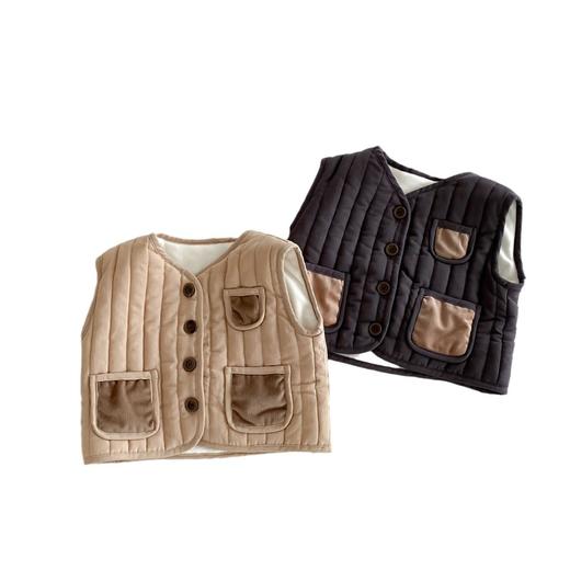 【韩国时尚夹棉儿童加厚马甲】0-5岁冬季童装女童上衣男童冬装潮 商品图4