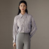 玳莎设计感条纹宽松衬衫女秋季新款百搭休闲慵懒风长袖上衣  EC31307 商品缩略图1