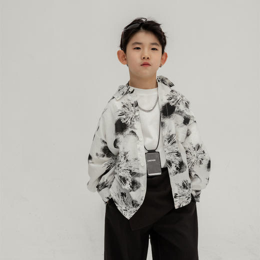 【儿童长袖轻薄衬衣】男童衬衫2024春款微透洋气开衫可做防晒 商品图3